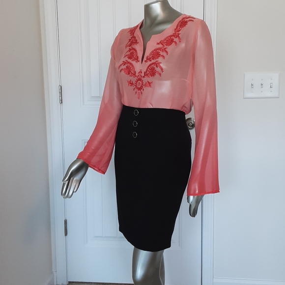 🪻BOGO🪻 Grass Collection Black Pencil Skirt Sz 11 NWT - Picture 6 of 9